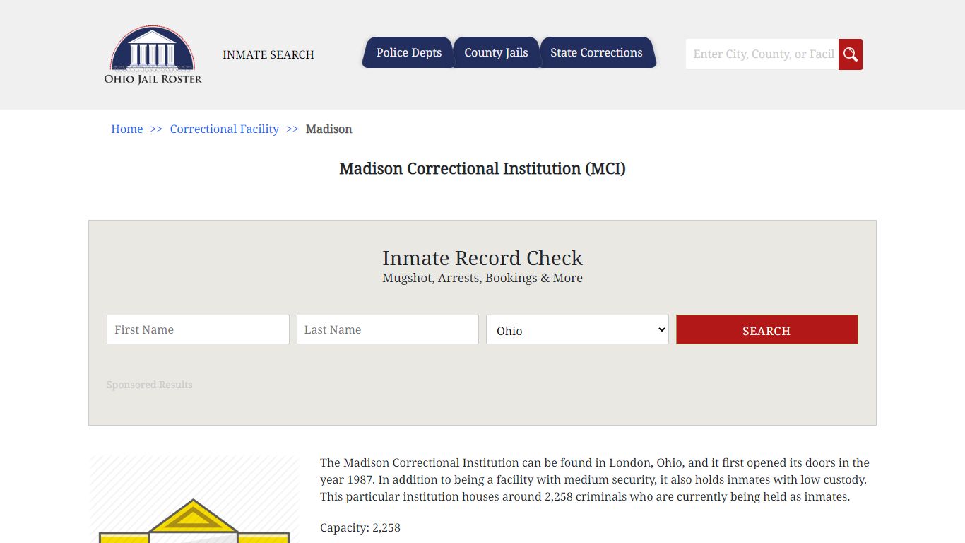 Madison Correctional Institution (MCI) | Jail Roster Search